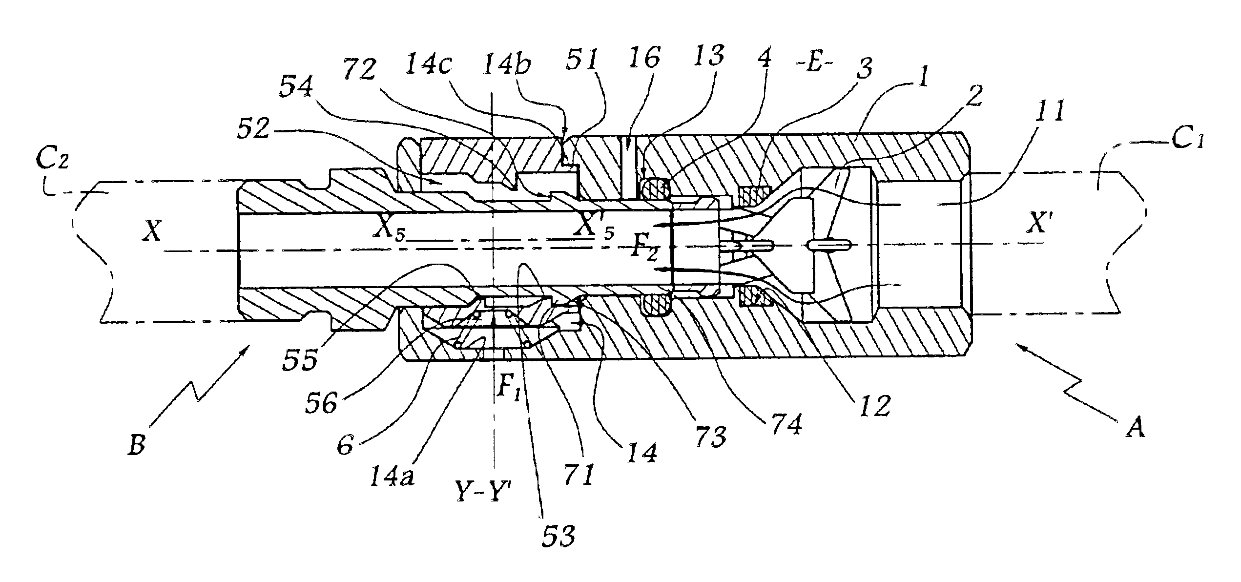 Quick connection for the removable join of pipes