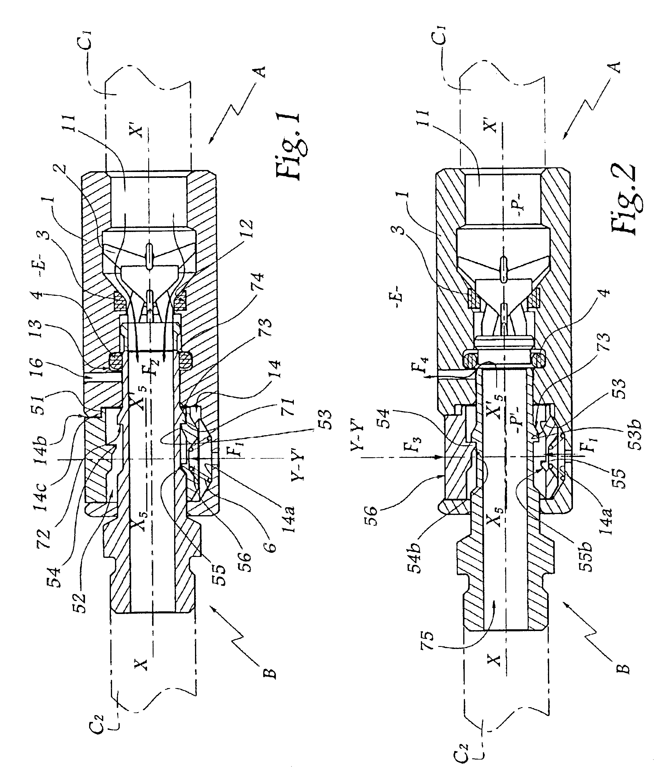 Quick connection for the removable join of pipes