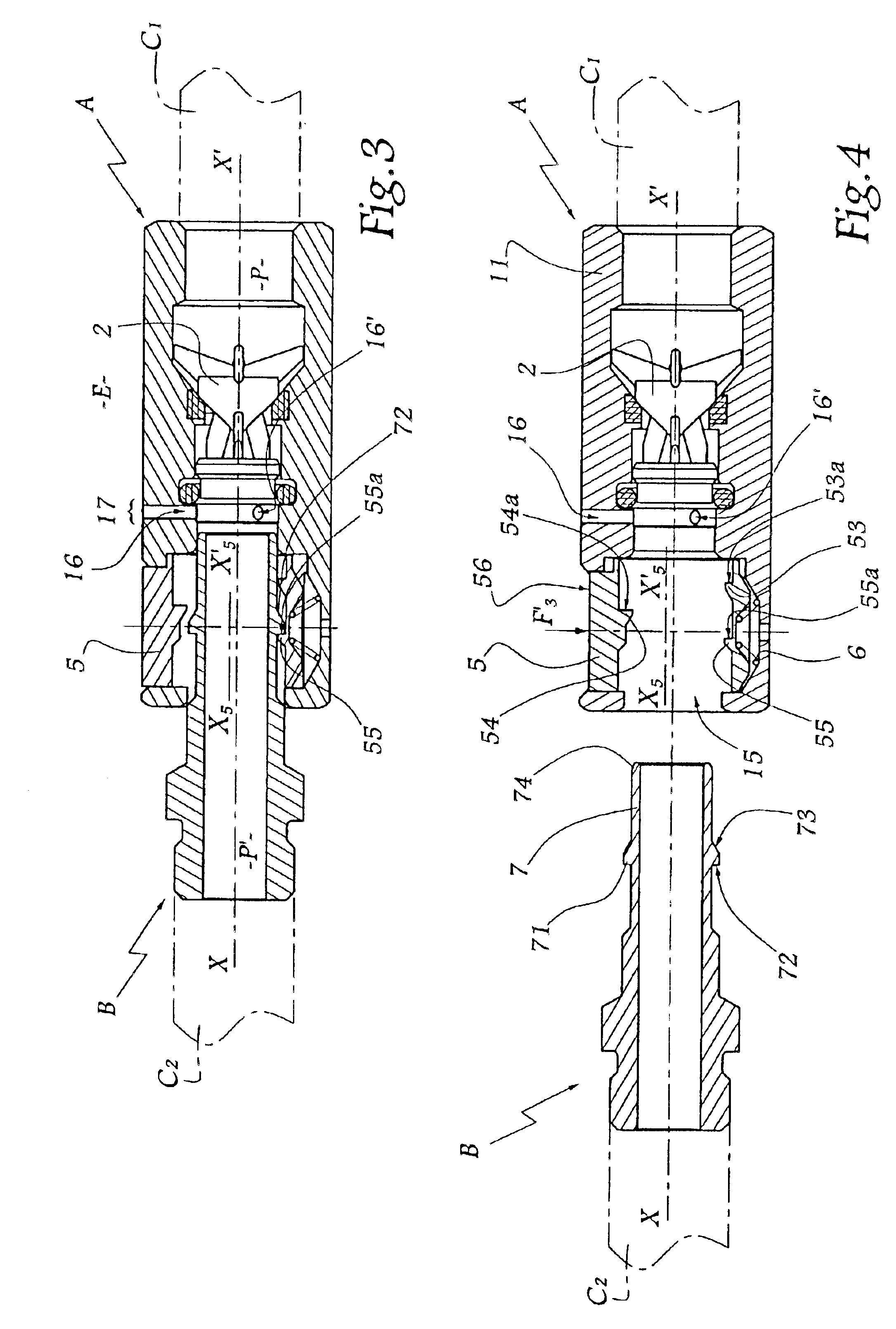 Quick connection for the removable join of pipes