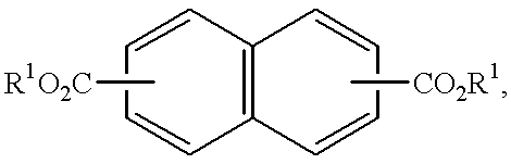 Compositions containing diesters or polyesters of naphthalene dicarboxylic acid and methods for imparting hair gloss and to provide hair color and hair dye stabilization