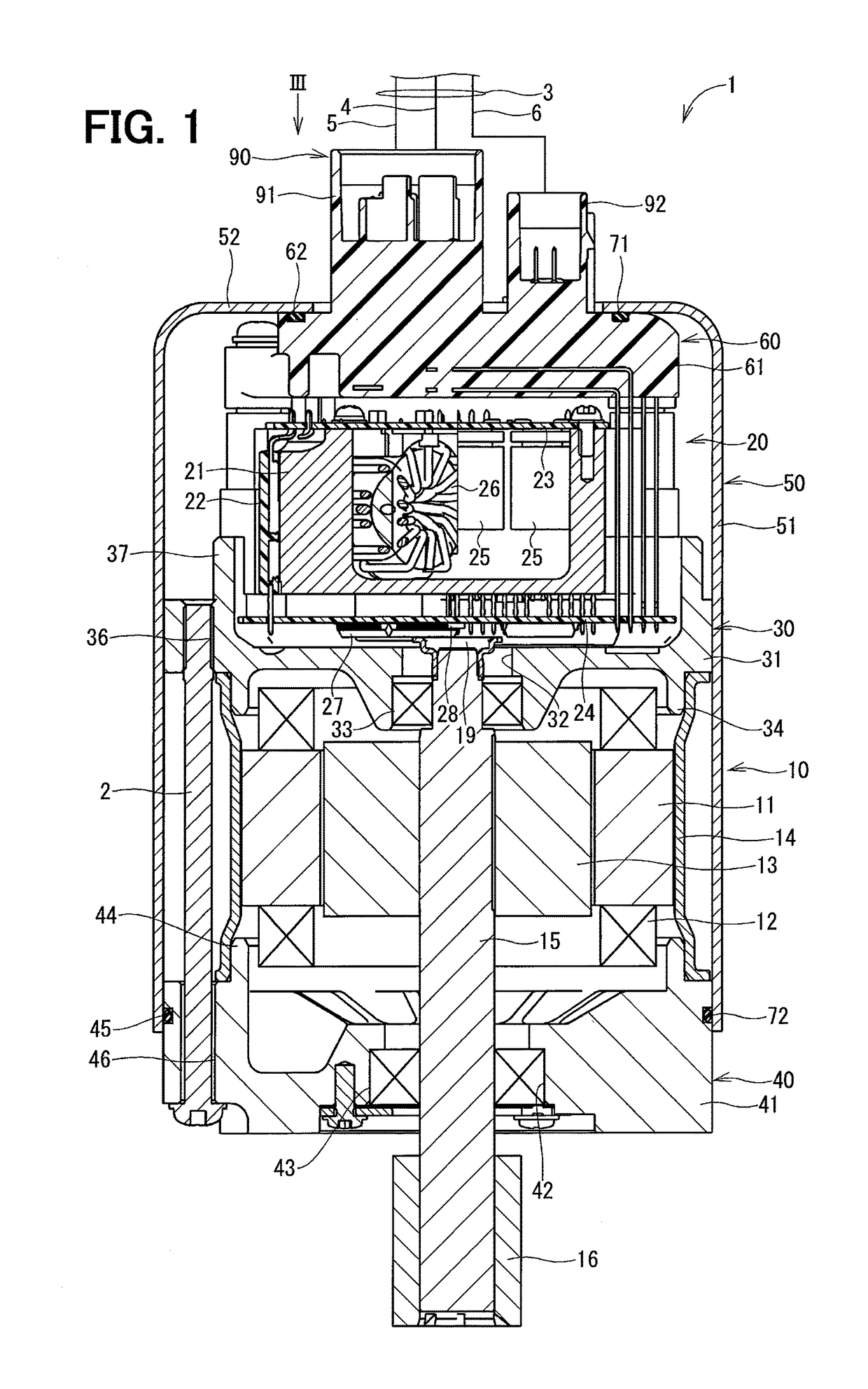 Rotating electric machine with seamless cover and lid section