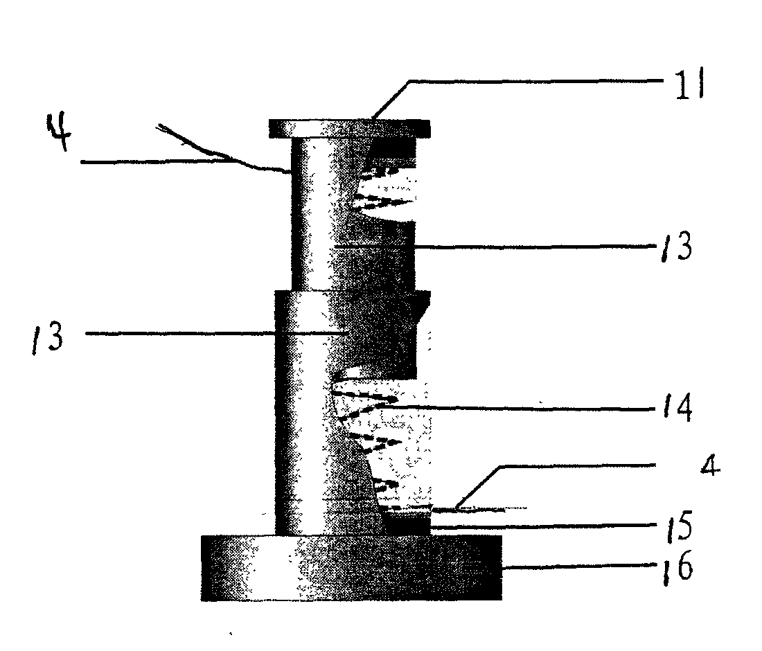 Distributed optical fiber large-deformation measuring sensor