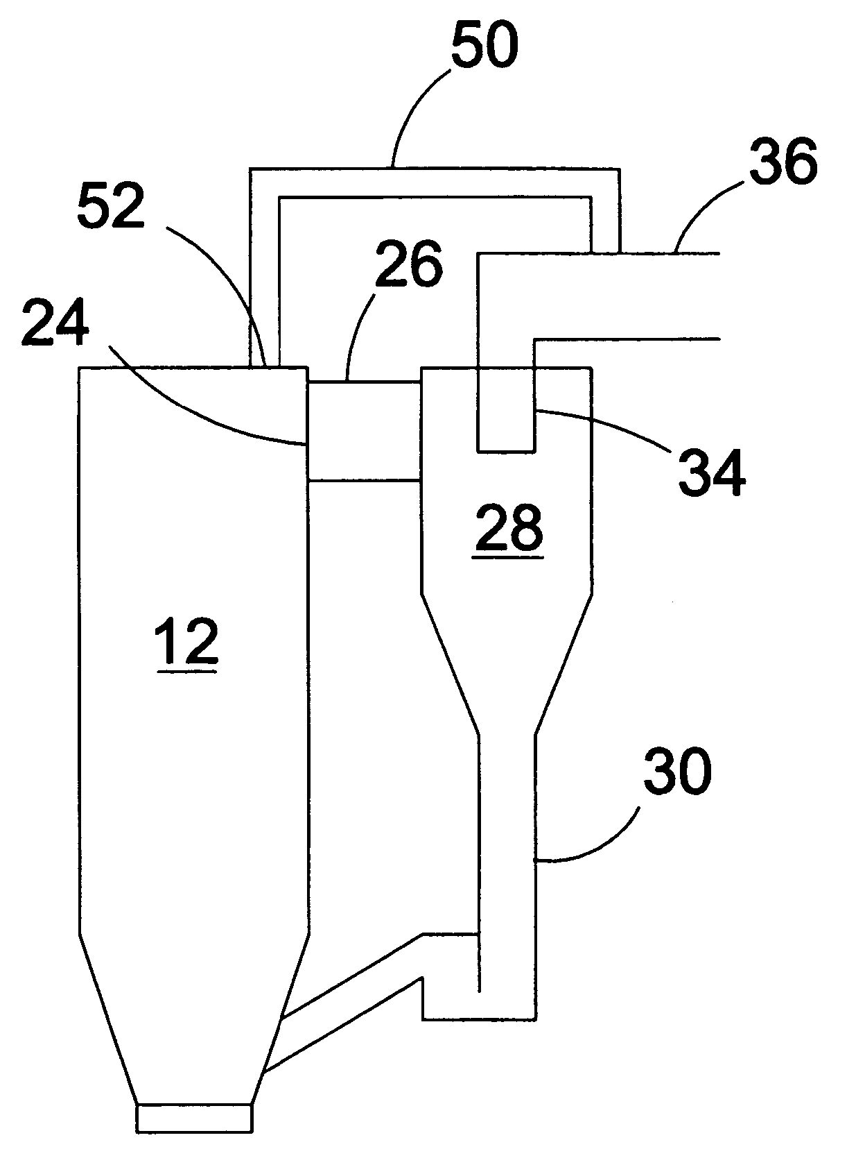 Cyclone bypass for a circulating fluidized bed reactor