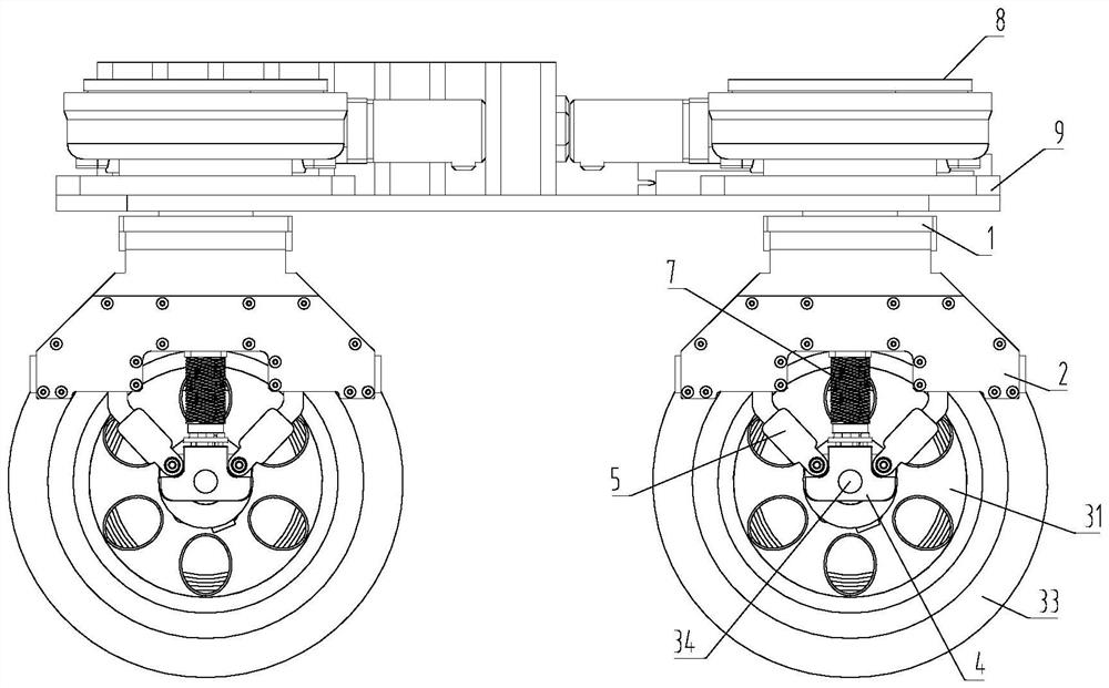 Wheel assembly and electric automobile chassis