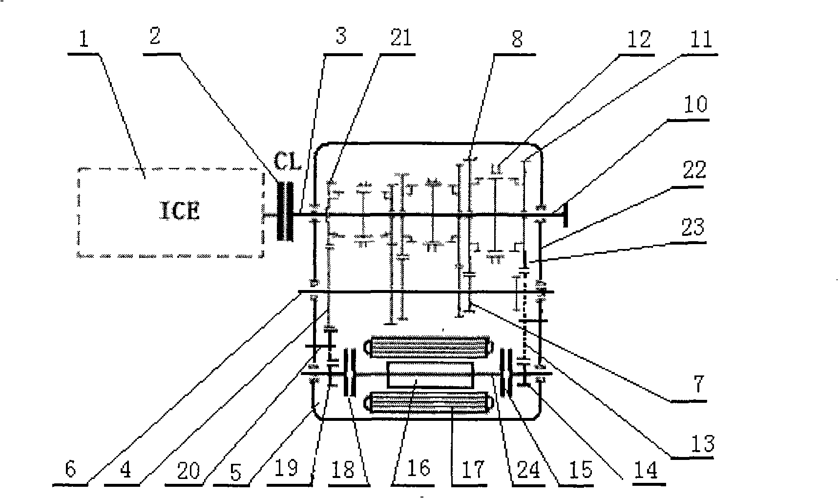 Electric coupling apparatus of hybrid power machine with dual-coupling mode