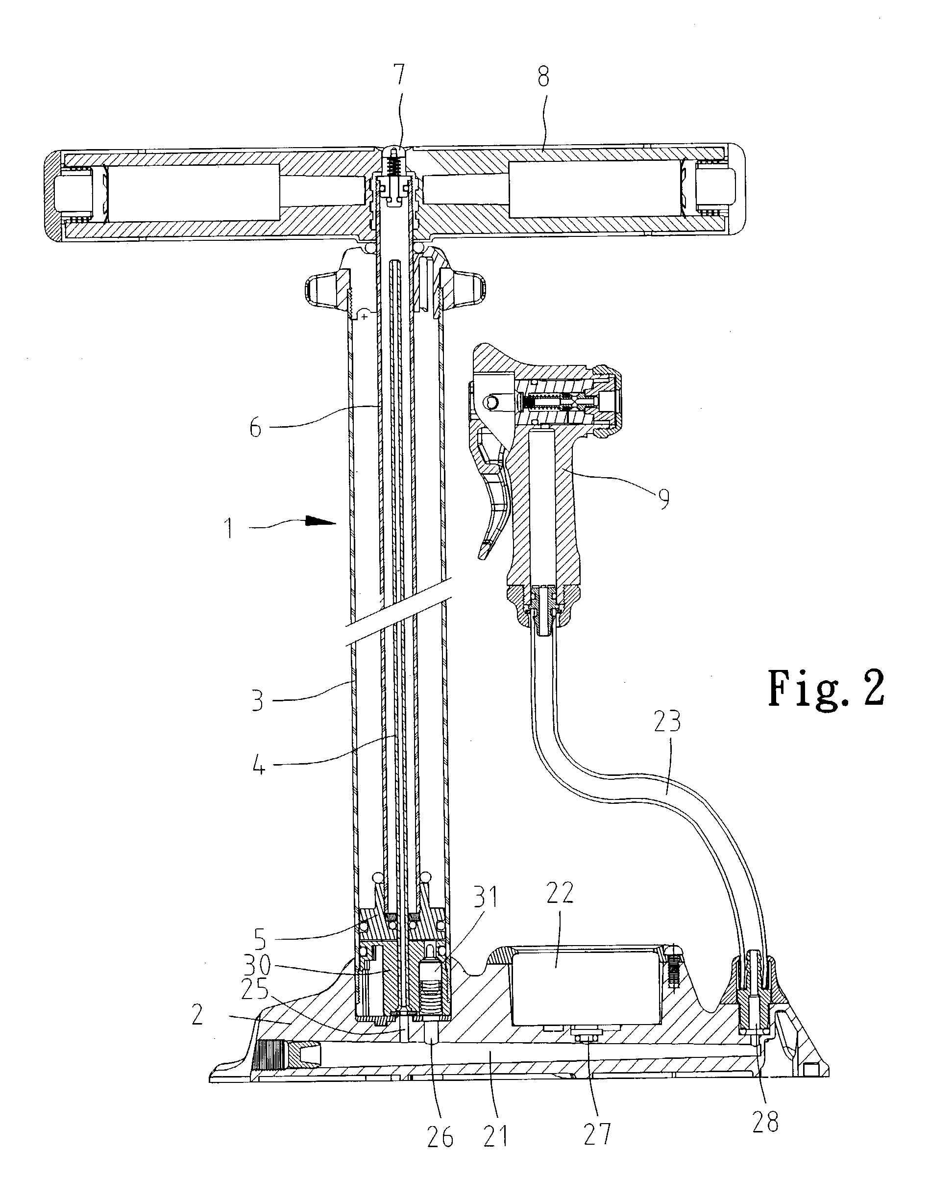 Pump capable of releasing excessive air