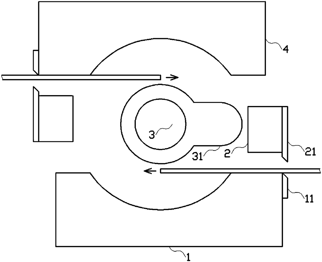 Cam-type continuous punching mold