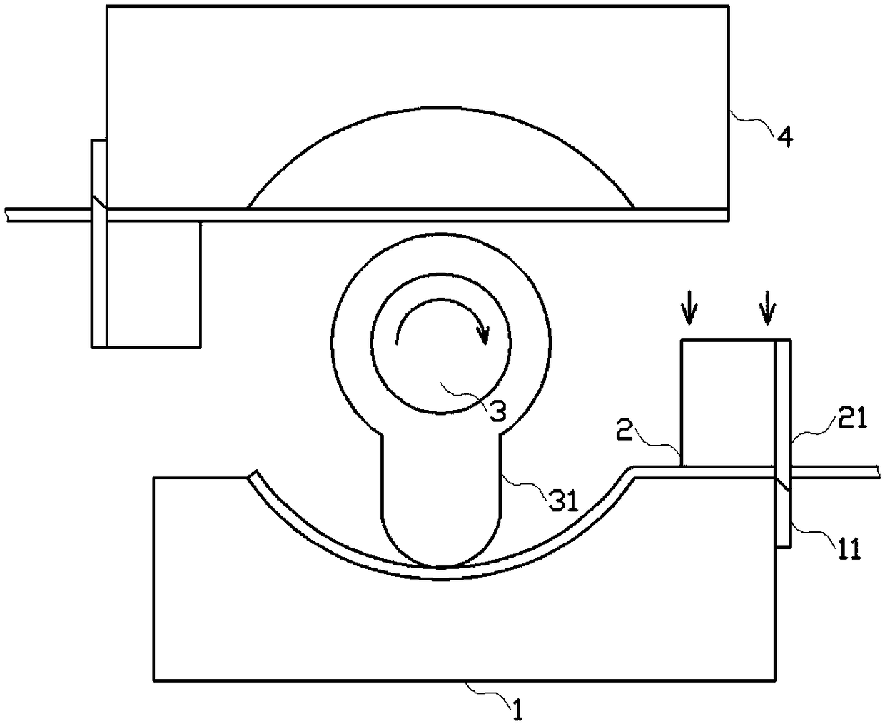 Cam-type continuous punching mold