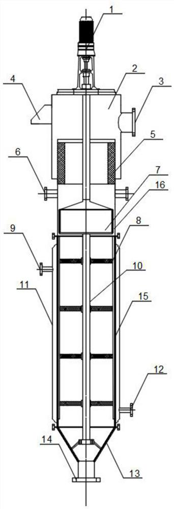 Efficient scraper film evaporation device