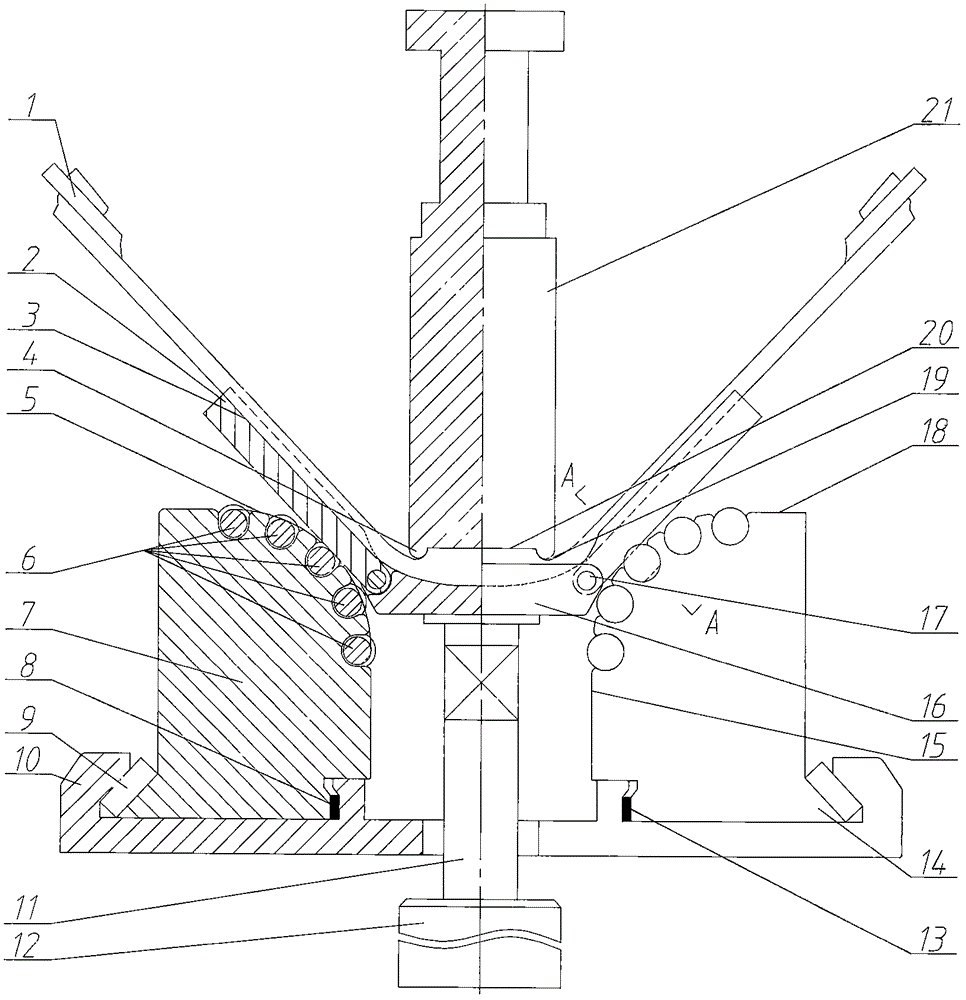 Accurate continuous bending method of U-shaped large forging