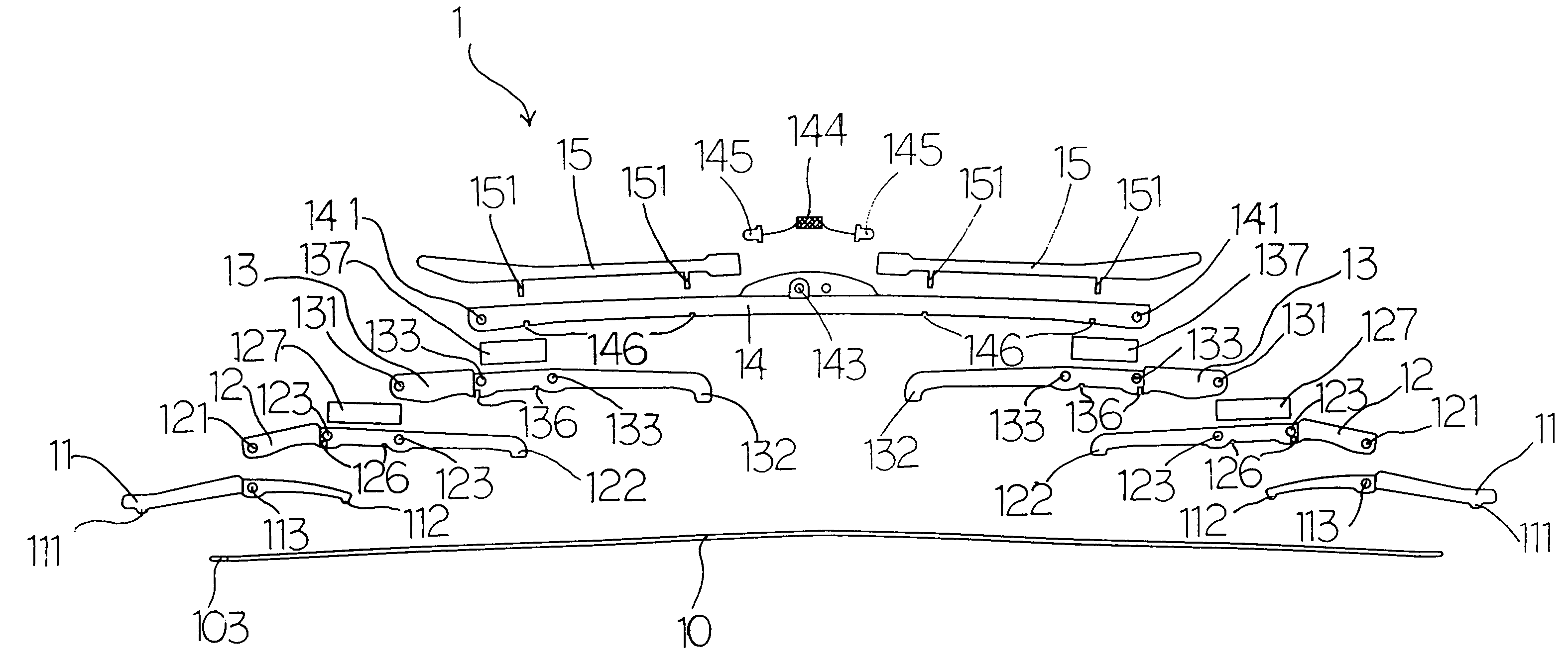 Automobile wiper holder with pressurized stability, warning effect and variable size