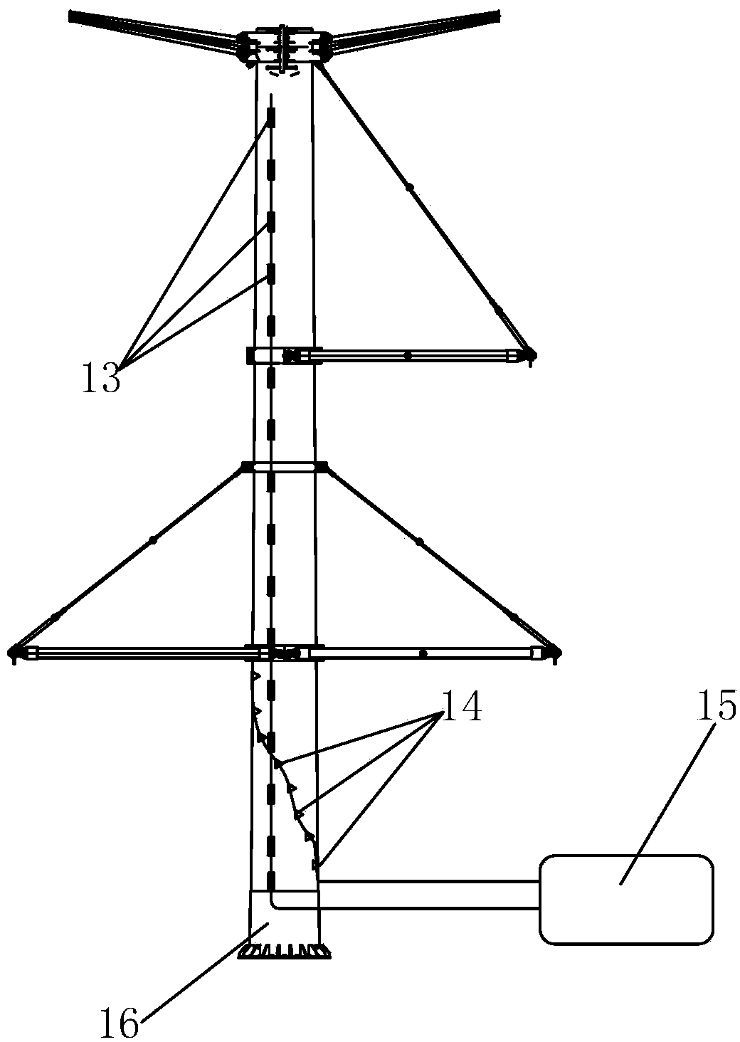 Multiple-factor accelerated aging test device for composite material electric pole