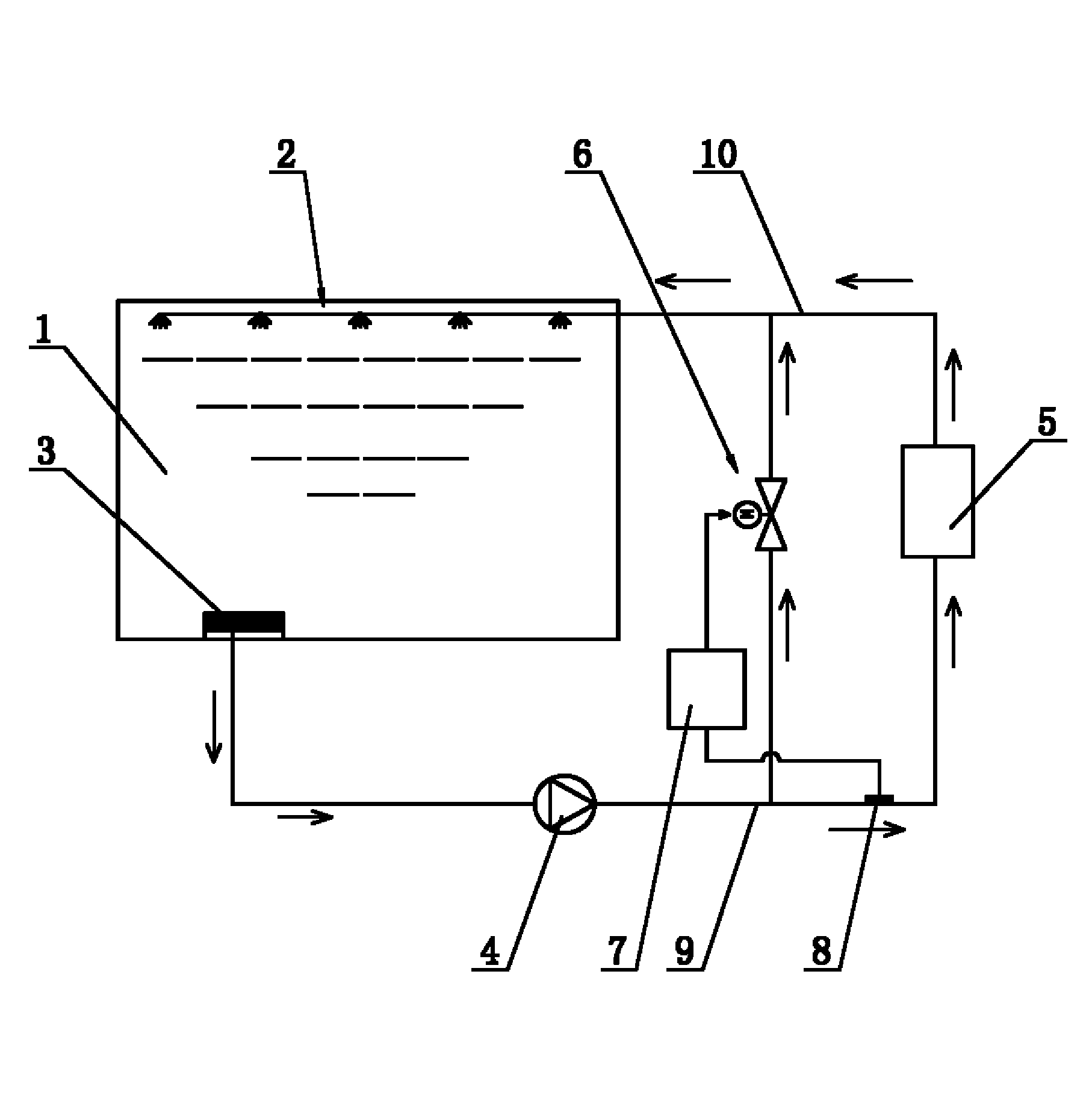 Dynamic ice storage ice-melting system capable of watering at constant low temperature