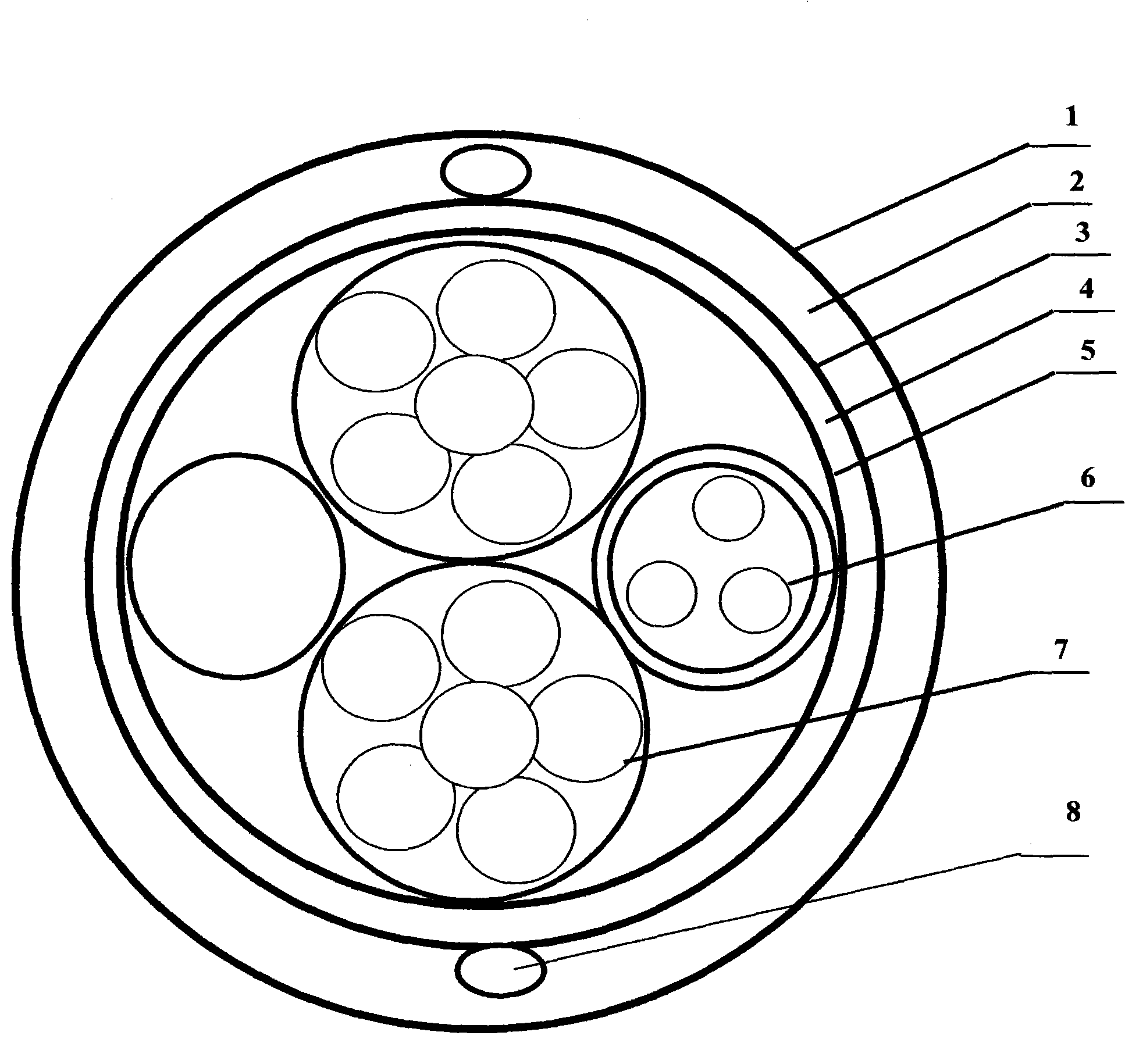 Optical fiber composite low-voltage cable