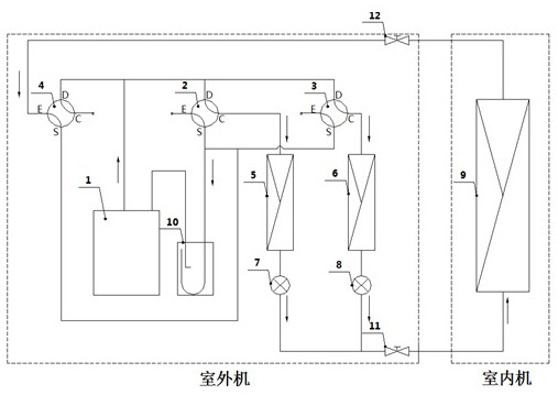 Air-conditioning system achieving continuous heating