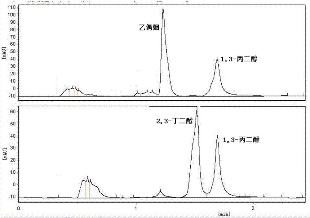 Novel method for simultaneously biologically synthesizing 1,3-propanediol and acetoin