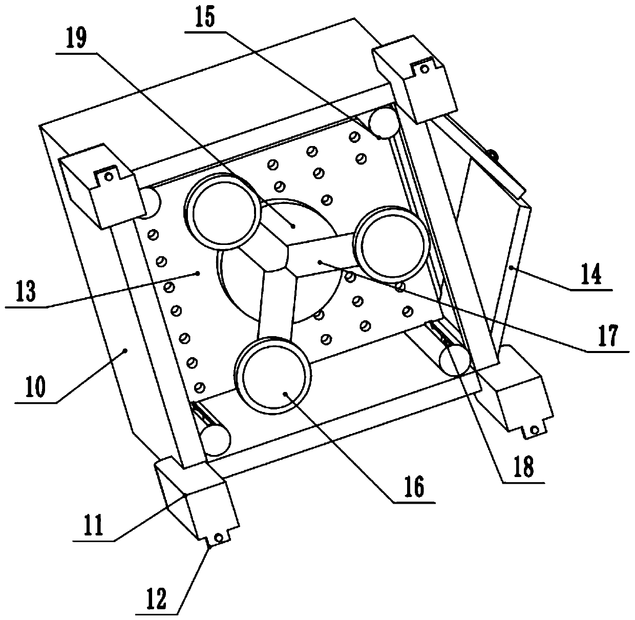 Automatic lifting waterproof and heat dissipation communication cabinet