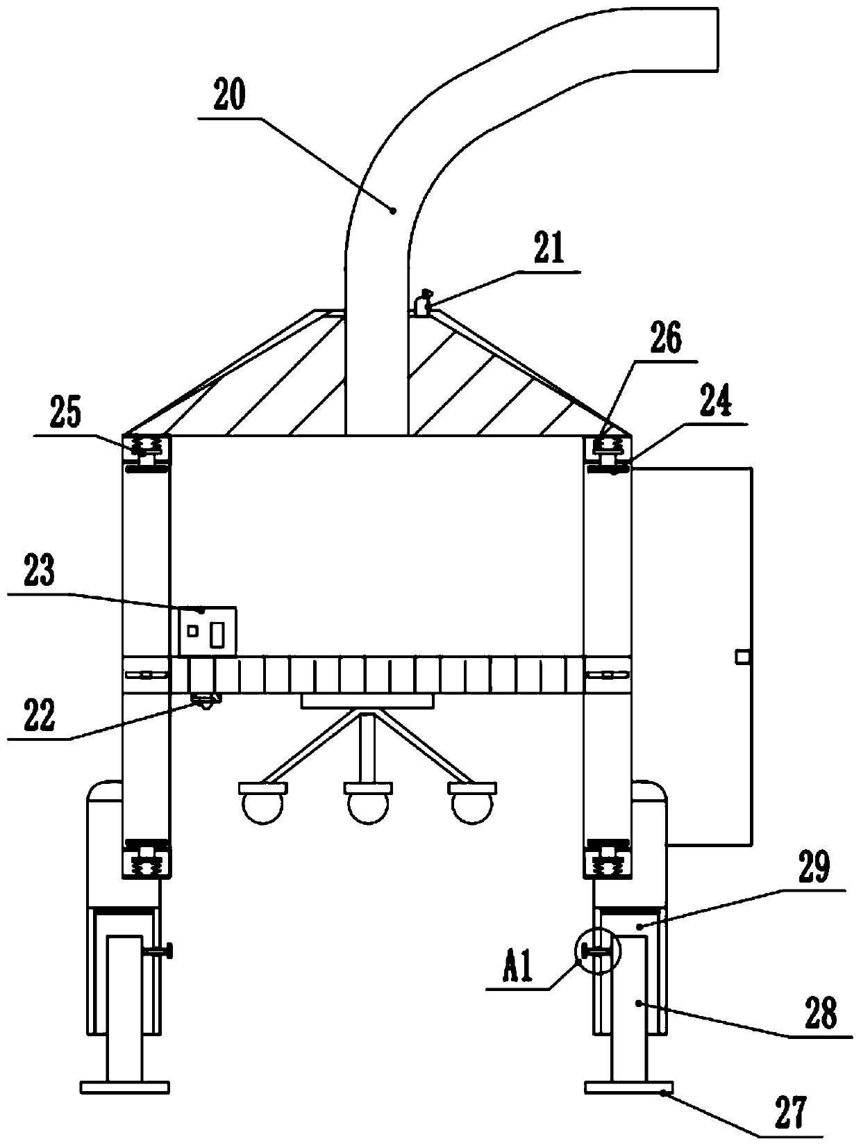 Automatic lifting waterproof and heat dissipation communication cabinet