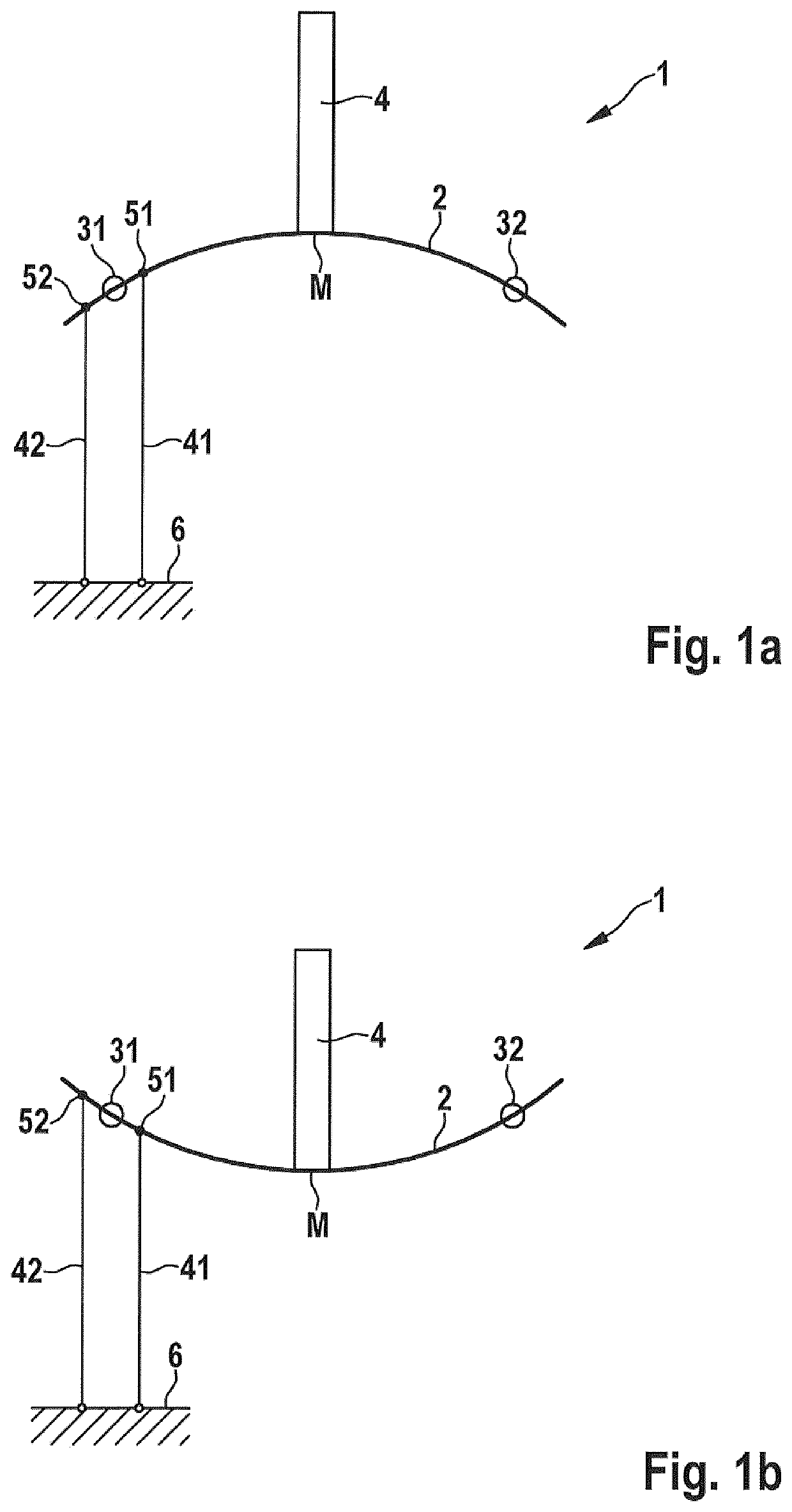 Bistable actuator device having a shape memory element