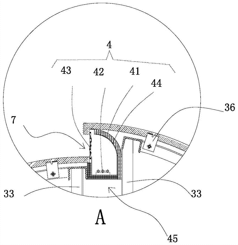 Dry-hanging arc-shaped stone plate decorative square column with hidden lighting and its construction method