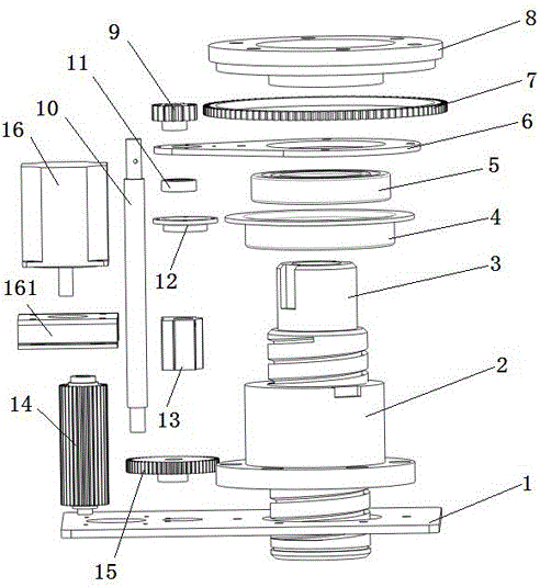 A rotary jacking mechanism and an agv trolley including the rotary jacking mechanism