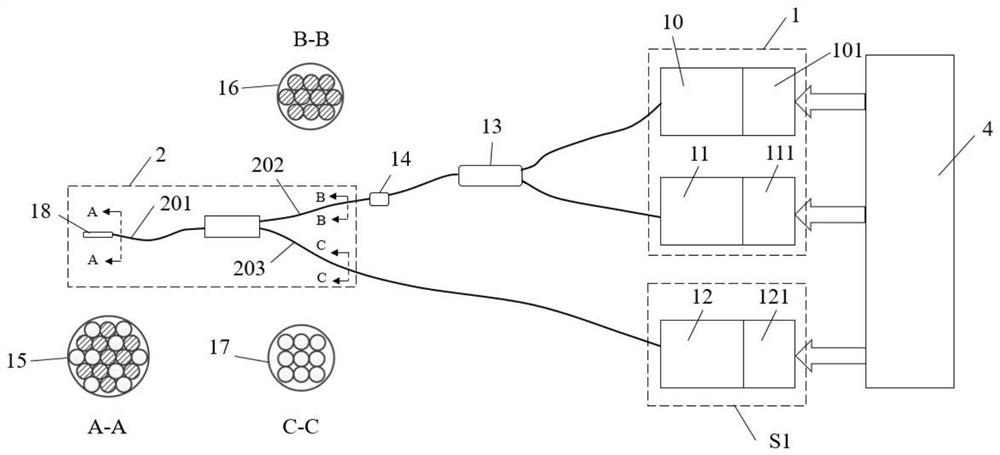 Fluorescence imaging lighting device, imaging system and imaging method based on speckle principle