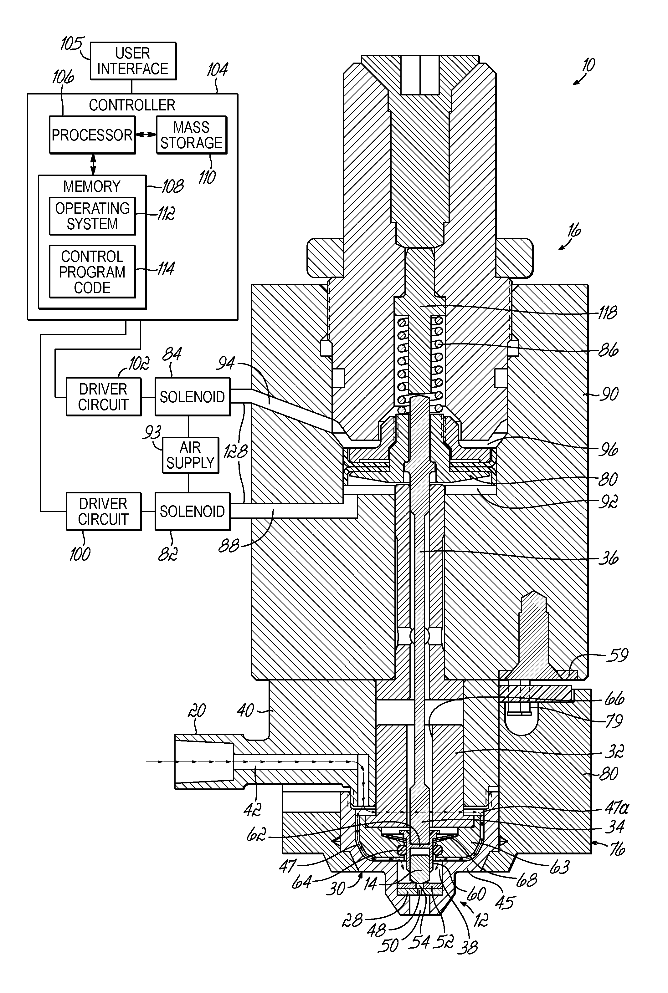 Pneumatically-driven jetting valves with variable drive pin velocity, improved jetting systems and improved jetting methods