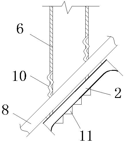 Quick leveling device for travelling type scaffold construction outer paint at building construction site