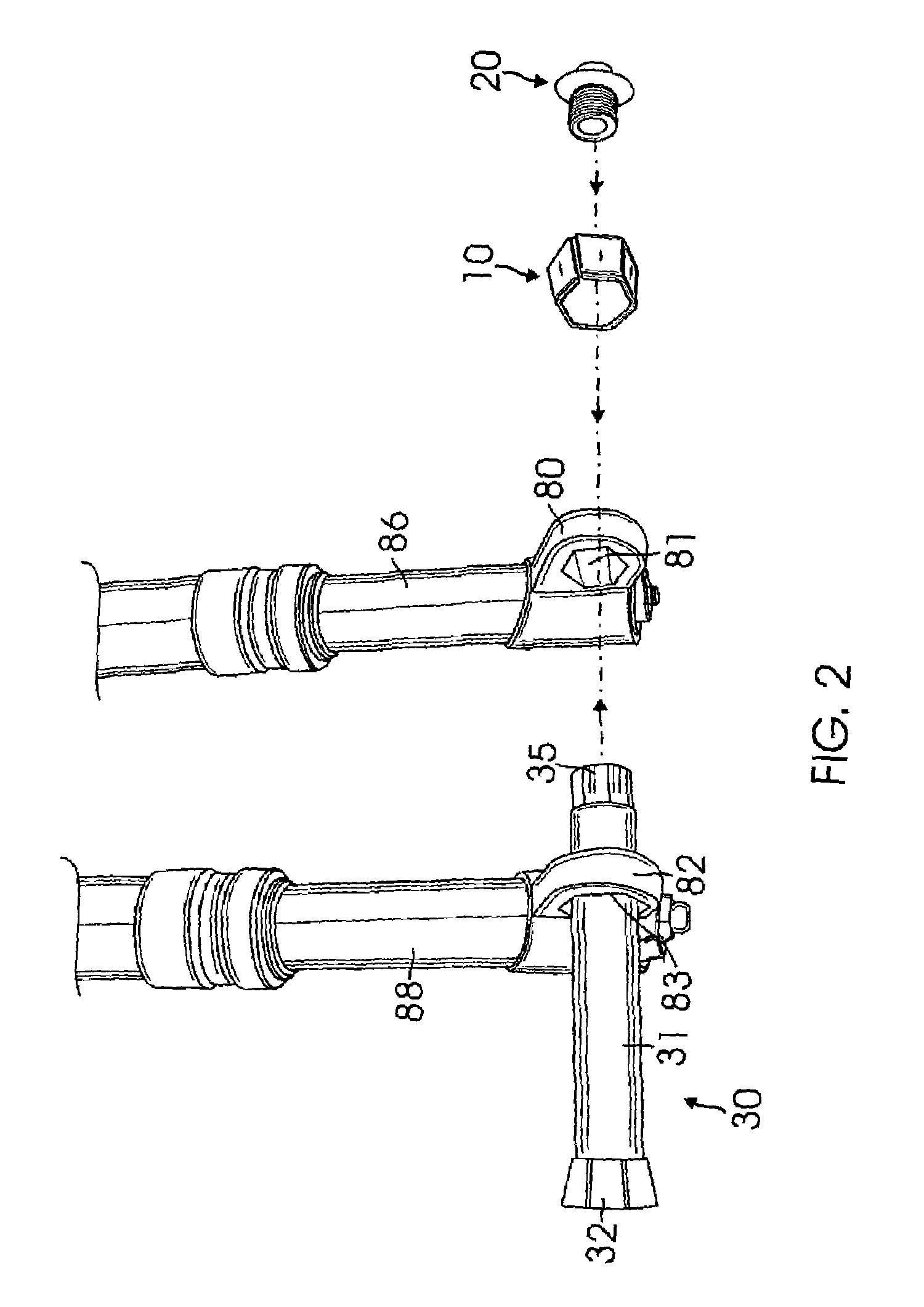 Axle with non-round tapered ends affixed into fork leg dropouts with openings that match the axle ends for a bicycle fork