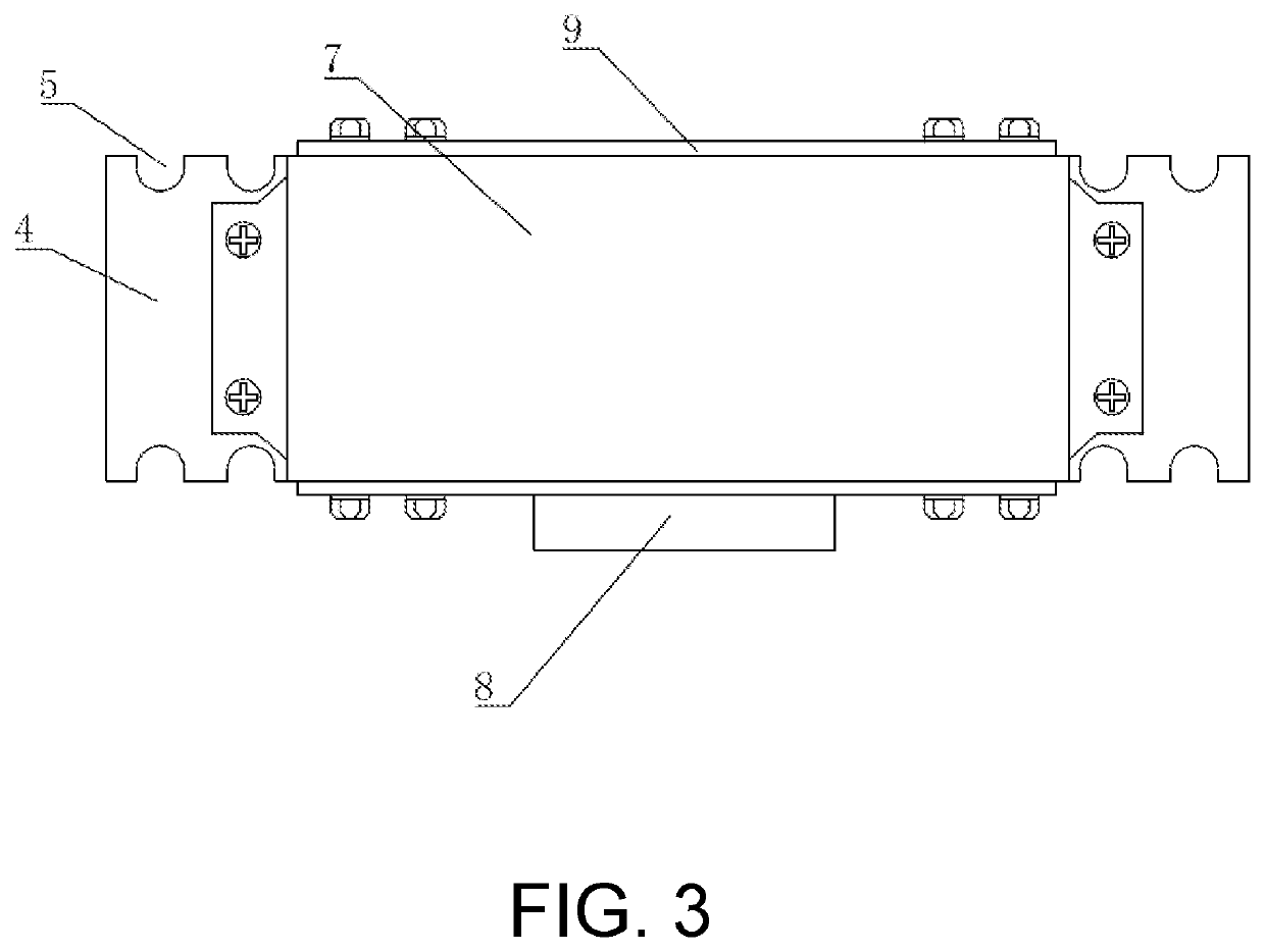 Attached resistance strain sensor assembly and mounting process thereof