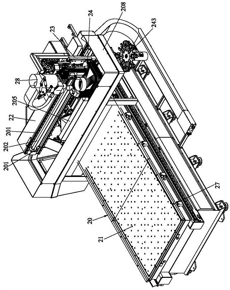 Automatic loading and unloading processing center production line