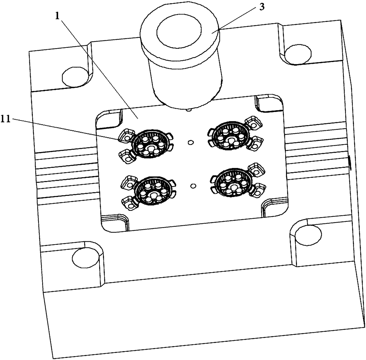 Mold for large belt wheel machining and manufacturing method thereof