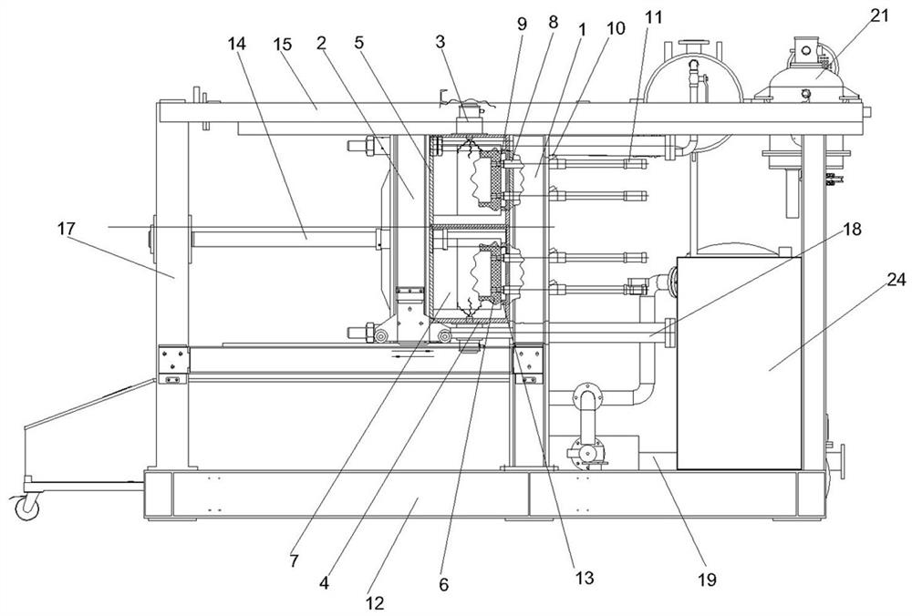 Hydraulically-driven pull-back microwave heating foam forming machine and foam forming method thereof