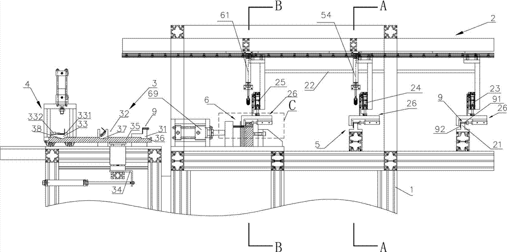 Intelligent production line for solar component frame long edge