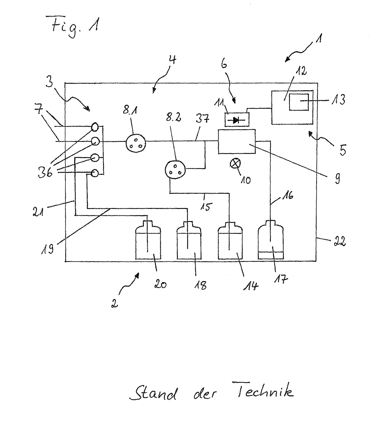 Analytical device for automated determining of a measured variable of a liquid sample