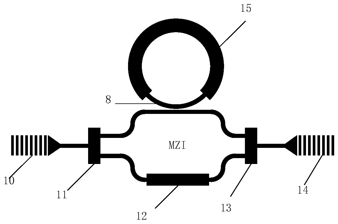 A microwave photonic band-stop filter based on microring and Mach-Zehnder interference structure