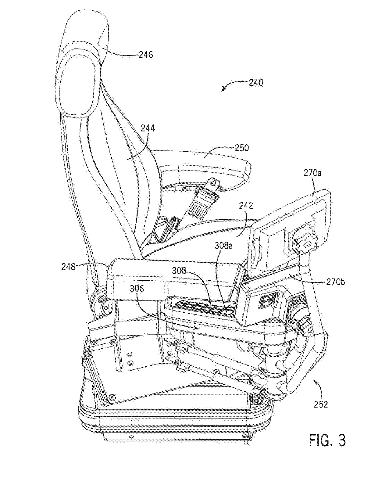 Armrest Control Center With Spray Boom Control