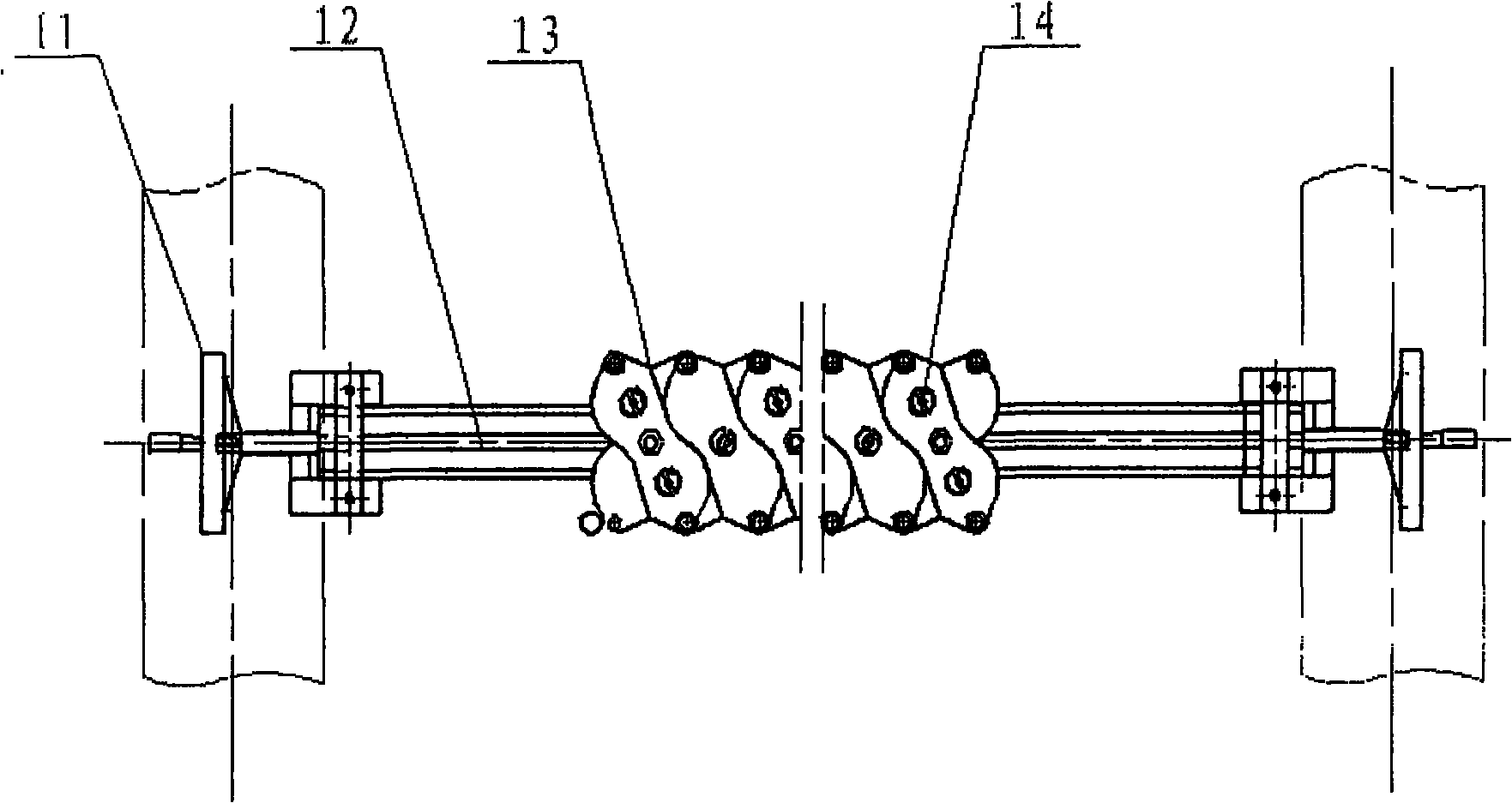 Vibrating and flattening device for impregnation production line of carbon fiber prepreg