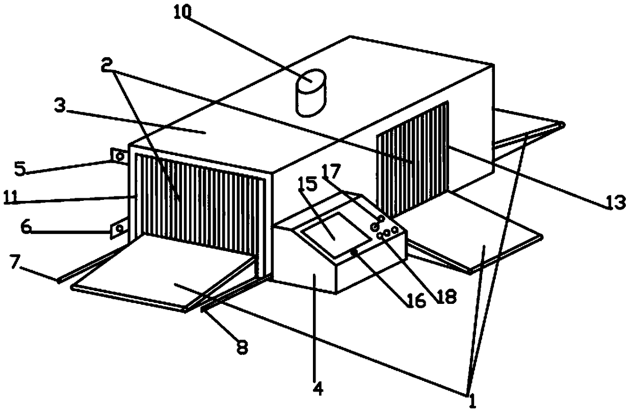 Sorting security check device capable of adjusting pushing angle