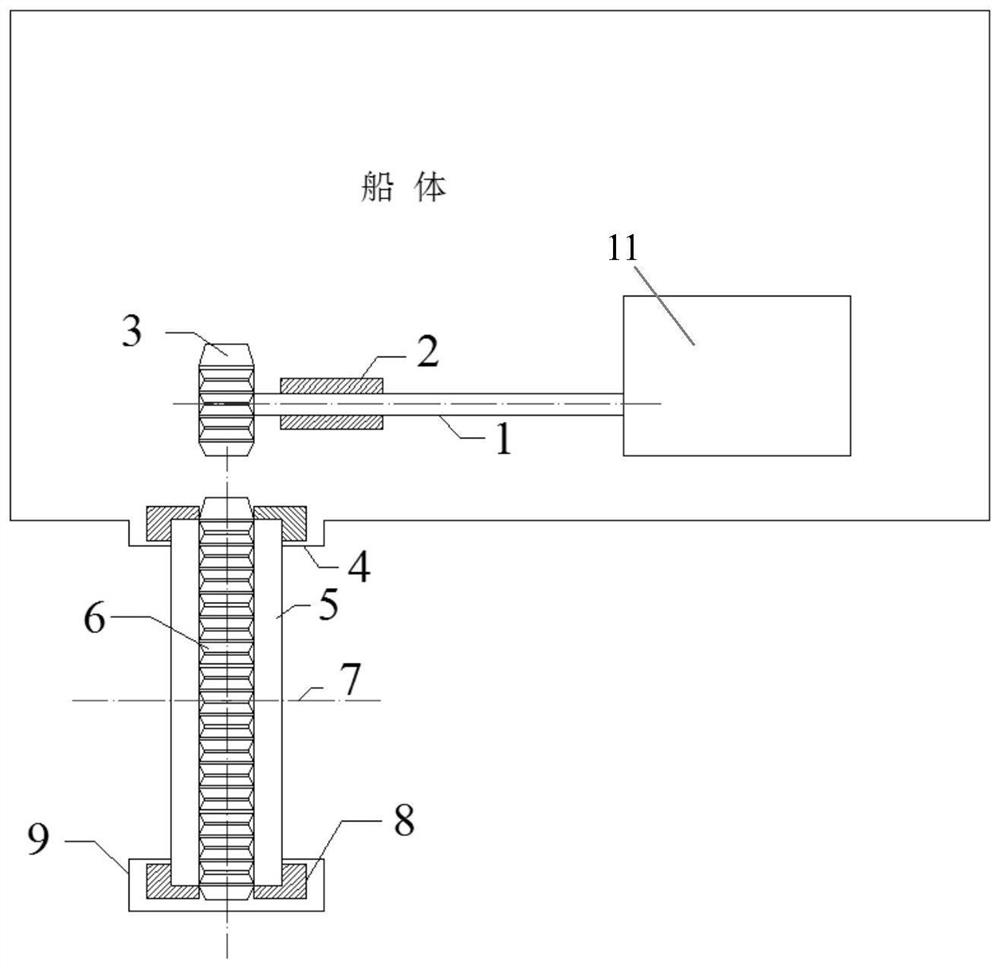 An externally driven marine propulsion system