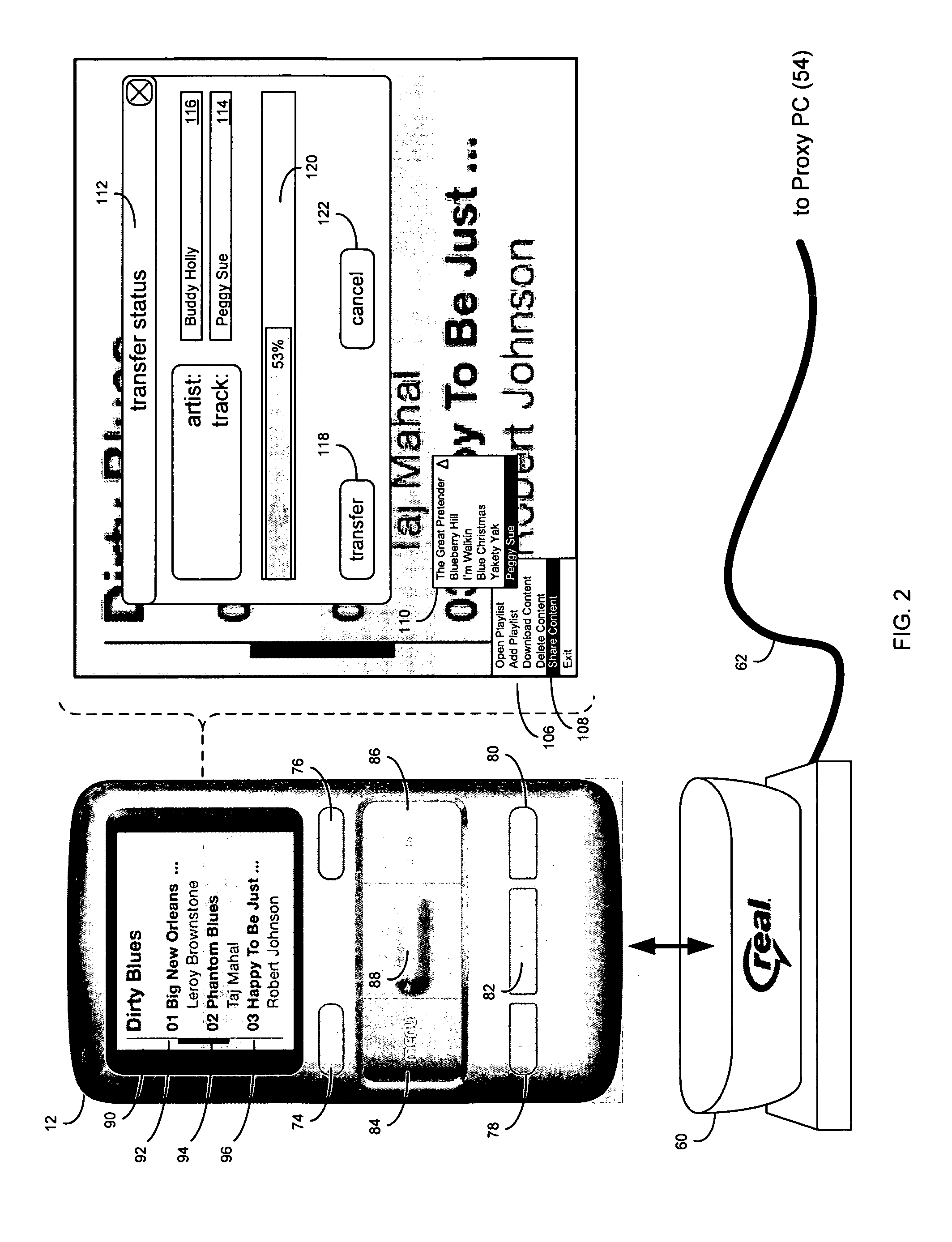 System and method for transferring playlists