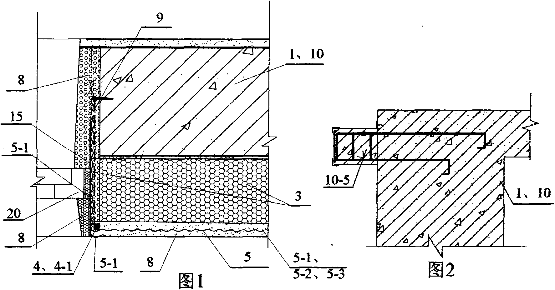 Exterior wall external insulation composite wall body with support