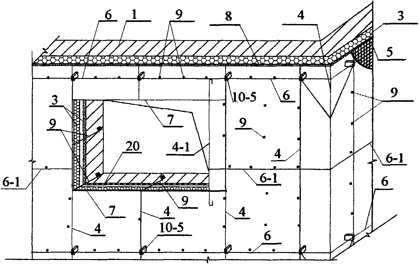 Exterior wall external insulation composite wall body with support