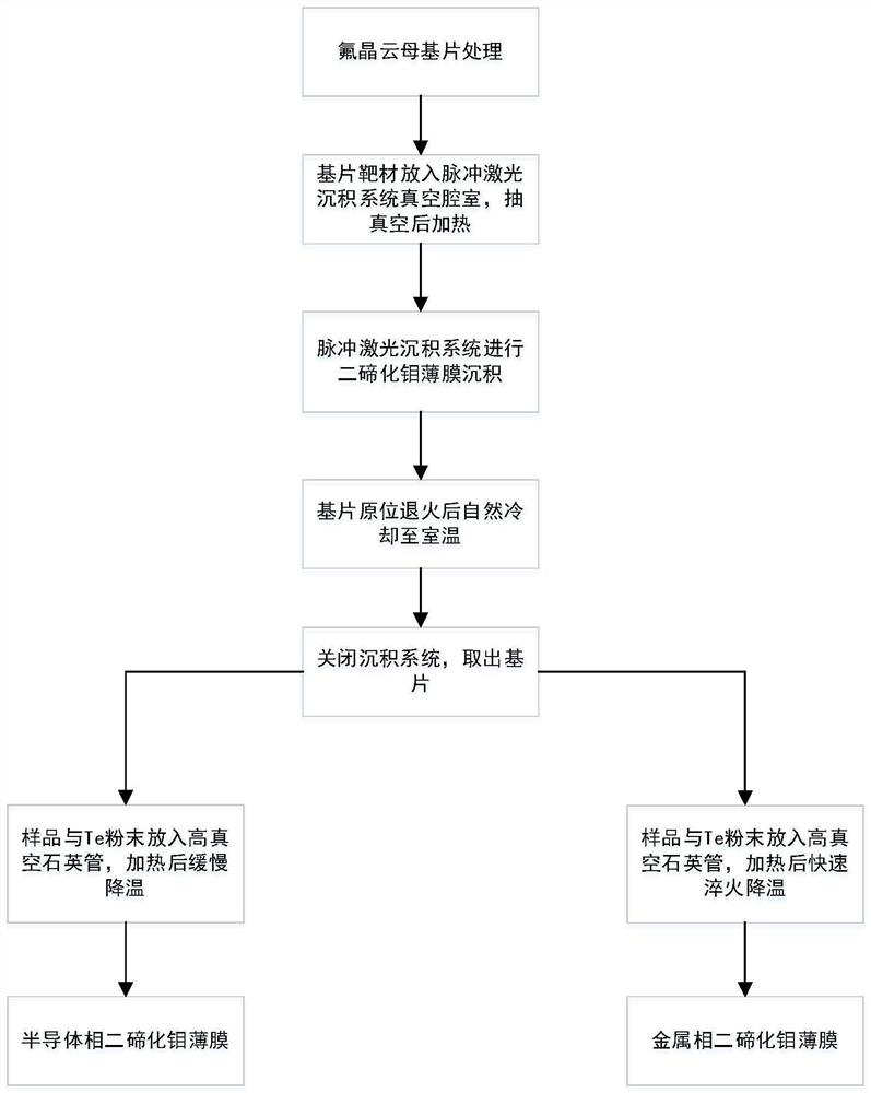 PLD preparation method of large-area molybdenum ditelluride