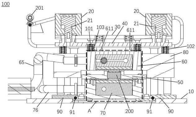 Temperature control clamping device, crimping box and error code testing device