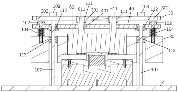 Temperature control clamping device, crimping box and error code testing device