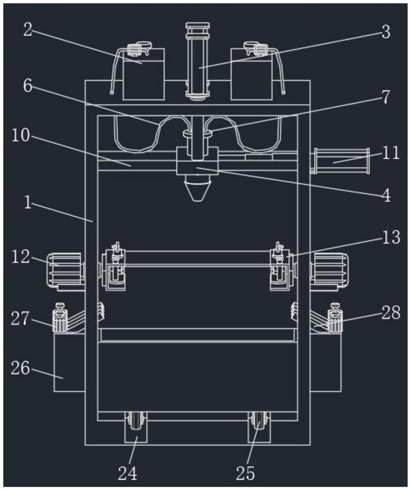 Aluminum profile surface etching device and method