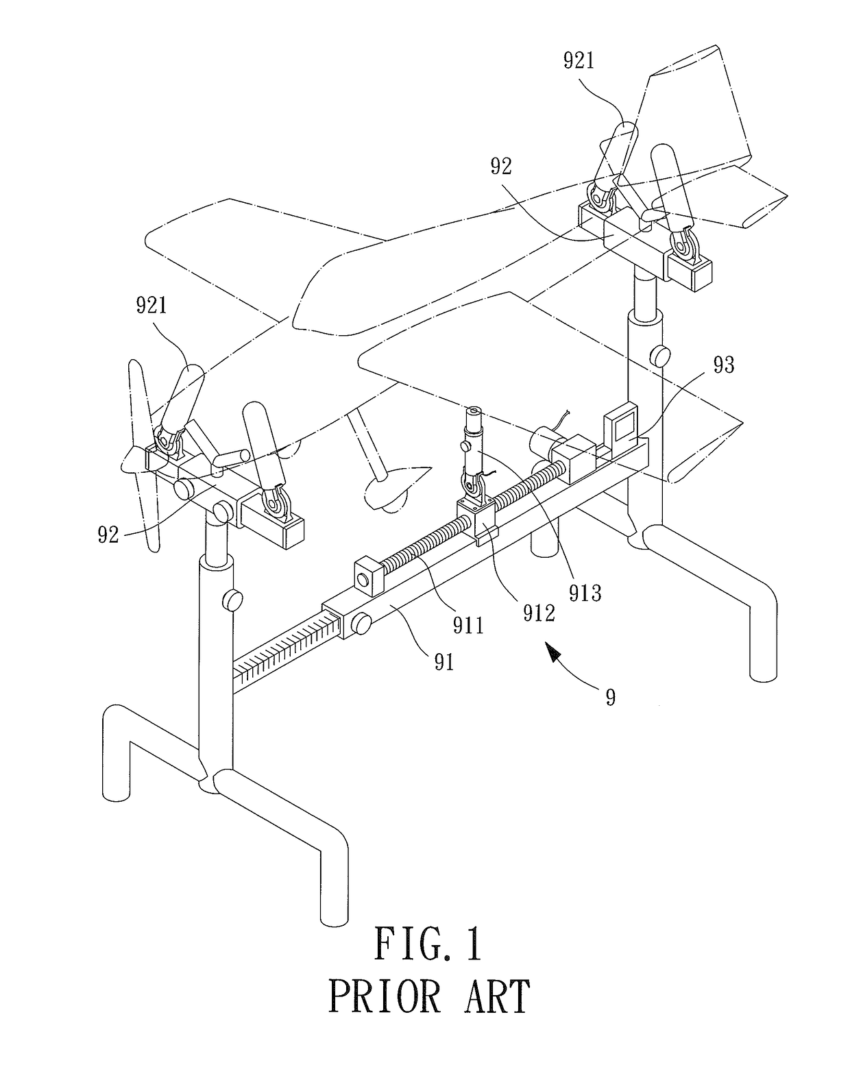 Calibrating Device for Measuring and Calibrating the Center of Gravity of a Remote Control Aircraft or an Airfoil Thereof