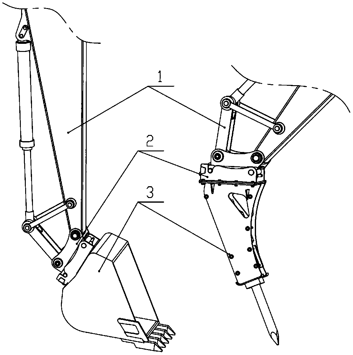 Hydraulic automatic fast-switch abutting platform