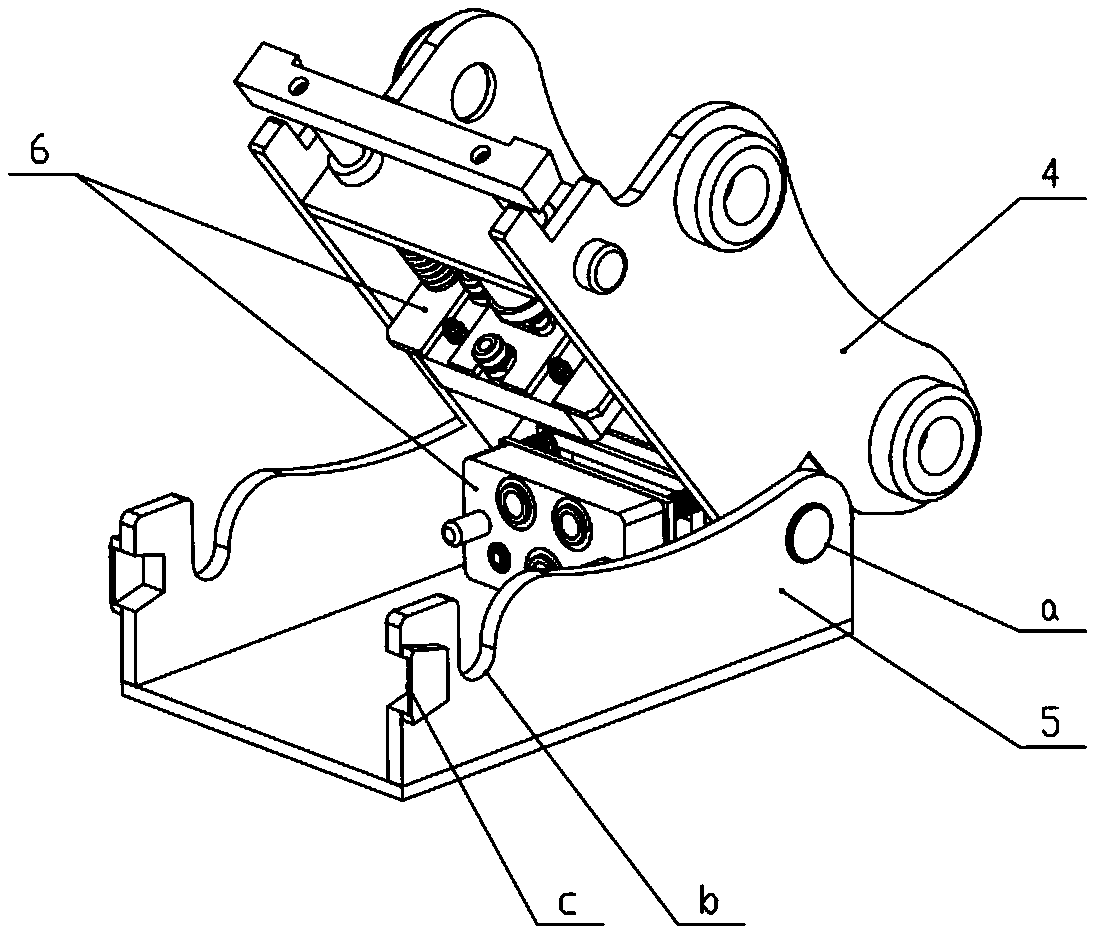 Hydraulic automatic fast-switch abutting platform